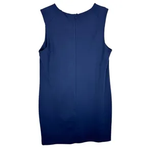 Donna Ricco Navy‎ Blue Nylon Sleeveless Stretchy Knee Length Sheath Dress Size M thumbnail 2