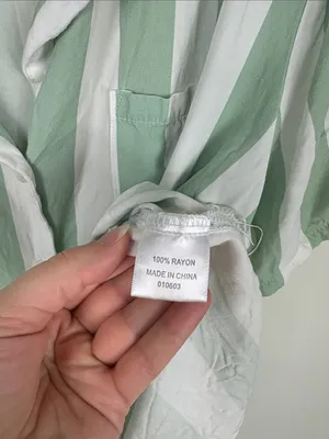 Birdy Grey Eddie Striped Pajama Set Women’s Large Sage Green Shorts Top thumbnail 7