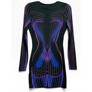 NWT White Fox Boutique Soulmate Long Sleeve Mini Dress Mercury‎ Bodycon Small thumbnail 2