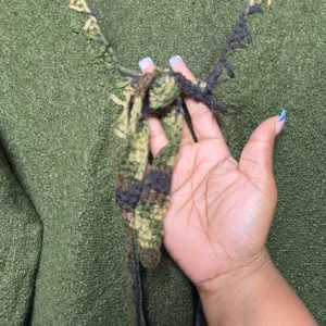 Women‎ Tie Front Goblincore Knit Cardigan Sweater Large Green Boho Gremlin thumbnail 5