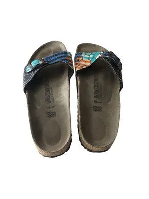 Birkenstock Madrid Slide Sandals Colorful Sonar Geometric Pattern 40 Womens 9 thumbnail 4