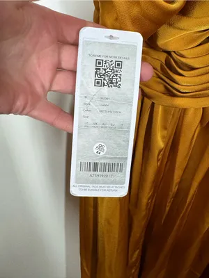 Azazie Lianne Butterscotch A-Line Off the Shoulder Stretch Satin Dress Size 16 thumbnail 3