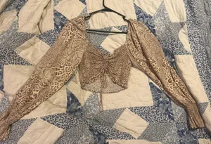 Boutique Cropped Long Sleeve Top thumbnail 1