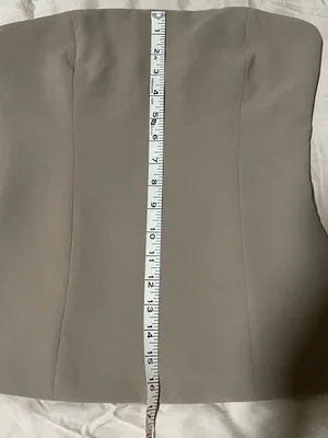 Aritzia Wilfred strapless Posh Tube Top Size 4 Nomad Taupe color thumbnail 2