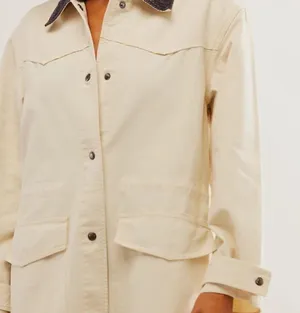 Free people Hunter Longline Duster Trench Coat in pastry cream Size S thumbnail 3