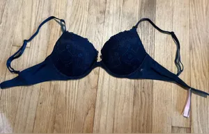 Victoria’s Secret. Navy Blue Lace Bra. New without tags. Push up. thumbnail 1