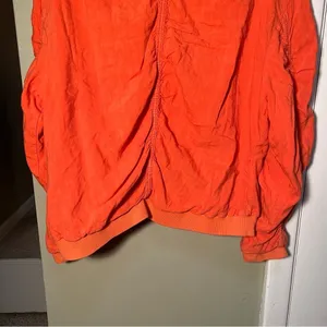 Free People Women's Size Medium On Point‎ Bomber Jacket Tomato Bisque Orange thumbnail 8