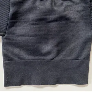 Baby Tee Offline by Aerie Womens XS‎ Black Seamless Ribbed Short Sleeve Crop Top thumbnail 3
