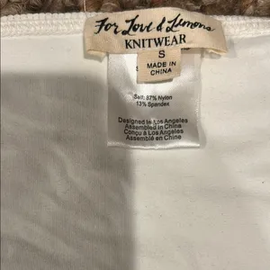 For Love & Lemons Knitwear Creme Bolero LS Top Size Small thumbnail 5