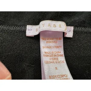 Savage X Fenty All Over Logo Sports Bra Black Rose Gold Size 1x thumbnail 3