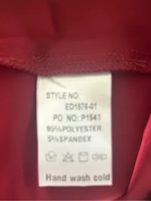 ON YOU Burgundy Satin Slip Midi Dress Square Neck Spaghetti Straps Smocked L thumbnail 3