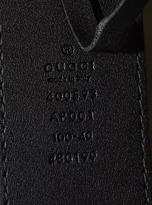 Gucci GG Marmont Belt Black Leather Gold Buckle, Authentic Used Once But Like New Made in Italy, Retail Price $590 Plus Taxes, Come With Box and Dust Bag Size 100/40 thumbnail 10