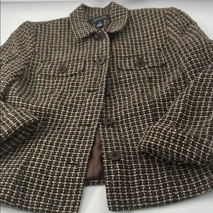 Jones New York Black and White Tweed Blazer thumbnail 8
