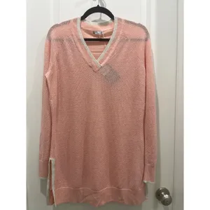 Smart Wool Everyday Exploration Pink Tunic Merino Wool Sweater Sz M thumbnail 2