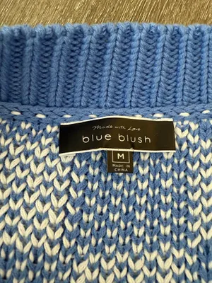 Blue Blush Checkered Sweater thumbnail 3