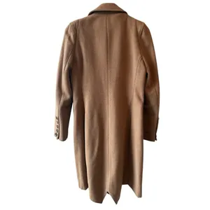 Vintage Pink Martini tan Wool Coat Small Y2K minimalist camel classic brown thumbnail 2