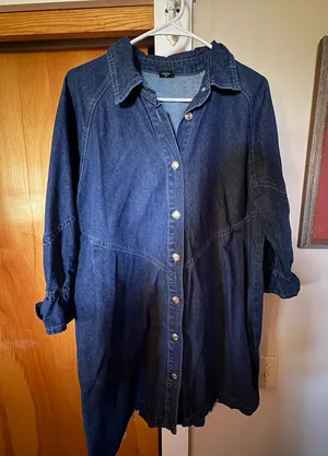Denim Dress Blue Size L thumbnail 1