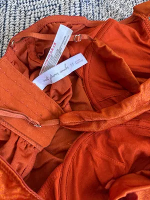 Urban Outfitters Orange Corset Going Out Top thumbnail 4