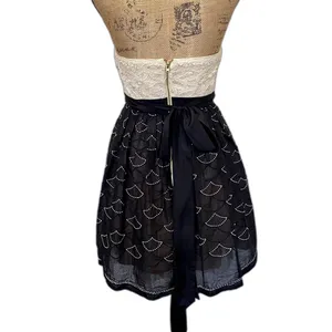 Anthropologie Meadow Rue Battenberg Lace Strapless‎ Dress Coquette US Size 0 thumbnail 7
