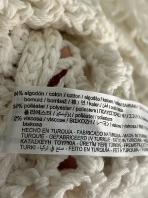 ZARA Cream Crochet Open Knit Fringe Hoodie Sweater Granola Gritty Boho Medium thumbnail 6