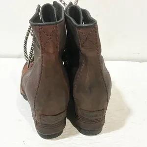 SOREL Lexie Cattail Wedge Lace Up Leather‎ Boots Womens Size 8.5 thumbnail 4