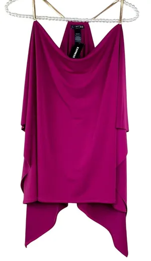 Express womens blouse size small purple Chain gold straps drape‎ NWT $39.90 thumbnail 1