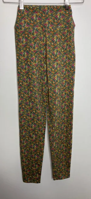 Natural Life Leggings Womens M Green Floral Liberty Print High Rise Excellent thumbnail 1