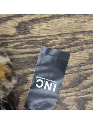 NWT INC International Concepts Faux Fur Earmuffs Fauzzy Leopard Brown / Black thumbnail 3