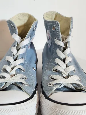 Converse All-Stars Light Blue High Top Sneakers Women's Size 6 Men's Size 4 thumbnail 4