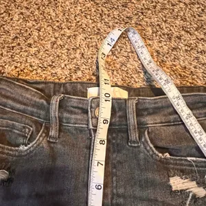 VERVET BLUE‎ Women's Charcoal Black Distressed Ripped Straight Leg Jeans thumbnail 4