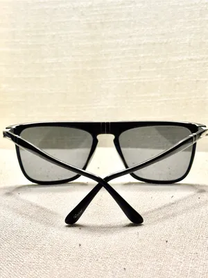 Persol PO3225S 95/31 Black Rectangle Sunglasses Handmade in Italy thumbnail 4