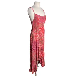 FREE PEOPLE Intimately Forever Yours Boho Red Print Maxi Dress thumbnail 4