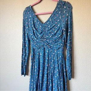 Boden Blue Surplus Print Georgia Mini Dress Womens 10 Casual Comfort Summer thumbnail 10