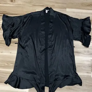 Victoria’s Secret Black Silky Robe Women’s XS/Small thumbnail 1
