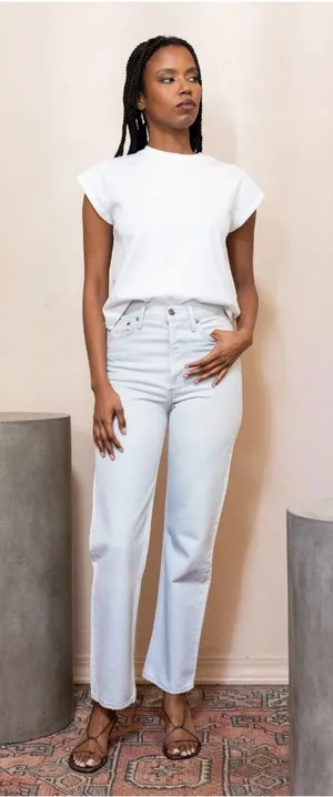 AGOLDE 90's Pinch Waist High Rise Straight Jeans Haze Light Wash Size 28 thumbnail 1