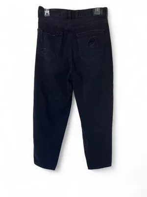 American Eagle Relaxed Mom Jeans Womens Size 6 Short Black Distressed High Rise thumbnail 8