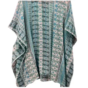 Chicos Beaded Kaftan Top Green Large‎ or XL thumbnail 13
