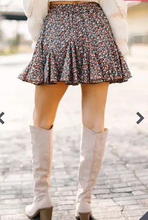 Skort Floral by ShoptheMint Multiple thumbnail 1