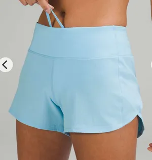 Lululemon Speed Up Mid-Rise Lined Short 4" Blue Chill 6 thumbnail 1