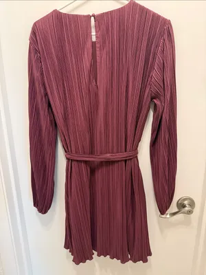 Abercrombie & Fitch Satin Plisse Easy Mini Dress thumbnail 5
