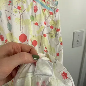 Green Cotton by Garnet Hill 100% Cotton Nightgown White Lantern Floral Womens XL thumbnail 5