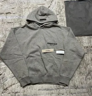 Essentials Dark Oatmeal Fear of God Hoodie S thumbnail 1
