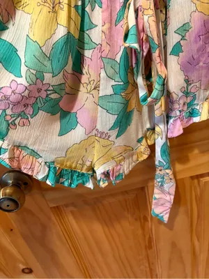Billabong floral strapless romper vibrant floral women’s M thumbnail 4