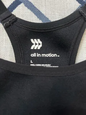 Women's High Support Bonded Bra - All in Motion Black Large NWOT thumbnail 2
