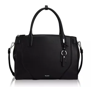 Tumi Stanton Kiran Tote Black Leather Travel Bag thumbnail 1