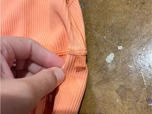 lululemon athletica Ribbed V-Neck Cropped Tank in Coral thumbnail 3