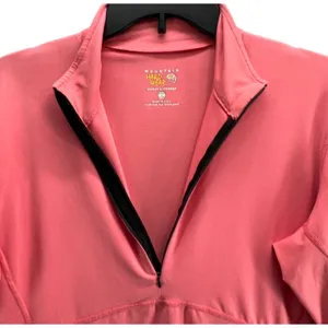 Mountain Hardwear Pullover Womens M Salmon Pink Half Zip Lightweight Sweatshirt‎ thumbnail 3
