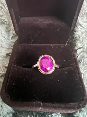 Ladies Stainless Steel Silver Tone Ring Size 7 thumbnail 2