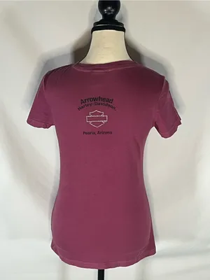 Harley-Davidson Arrowhead Rhinestone Let The Good Times Roll Women’s Shirt XS thumbnail 4
