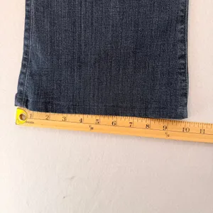 Abercrombie & Fitch Skinny Flare Jeans Mid Rise Dark Wash Stretch Denim Size 10R thumbnail 9